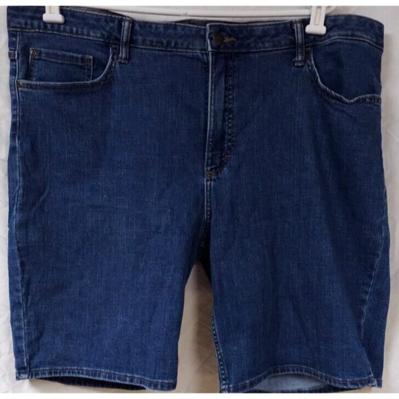 Lee Regular Fit Mens W42xL10 Mid Rise Bermuda Stretch Denim Shorts 10" Inseam - Picture 1 of 13